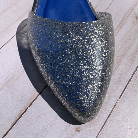 Jeffrey Campbell jell flats silver pointed toe 9 - Picture 5 of 11